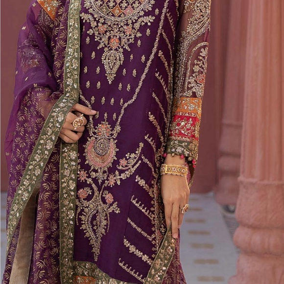 Maria B Dresses & Skirts - Purple Embroidered Wedding Dress